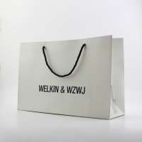 BSCI FSC Fashion Factory Cheap Price Embossing Logo Matte White Paper Bag