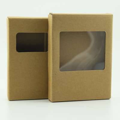 BSCI,FSC printed cheap brown kraft pape box with window