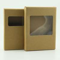 BSCI,FSC printed cheap brown kraft pape box with window